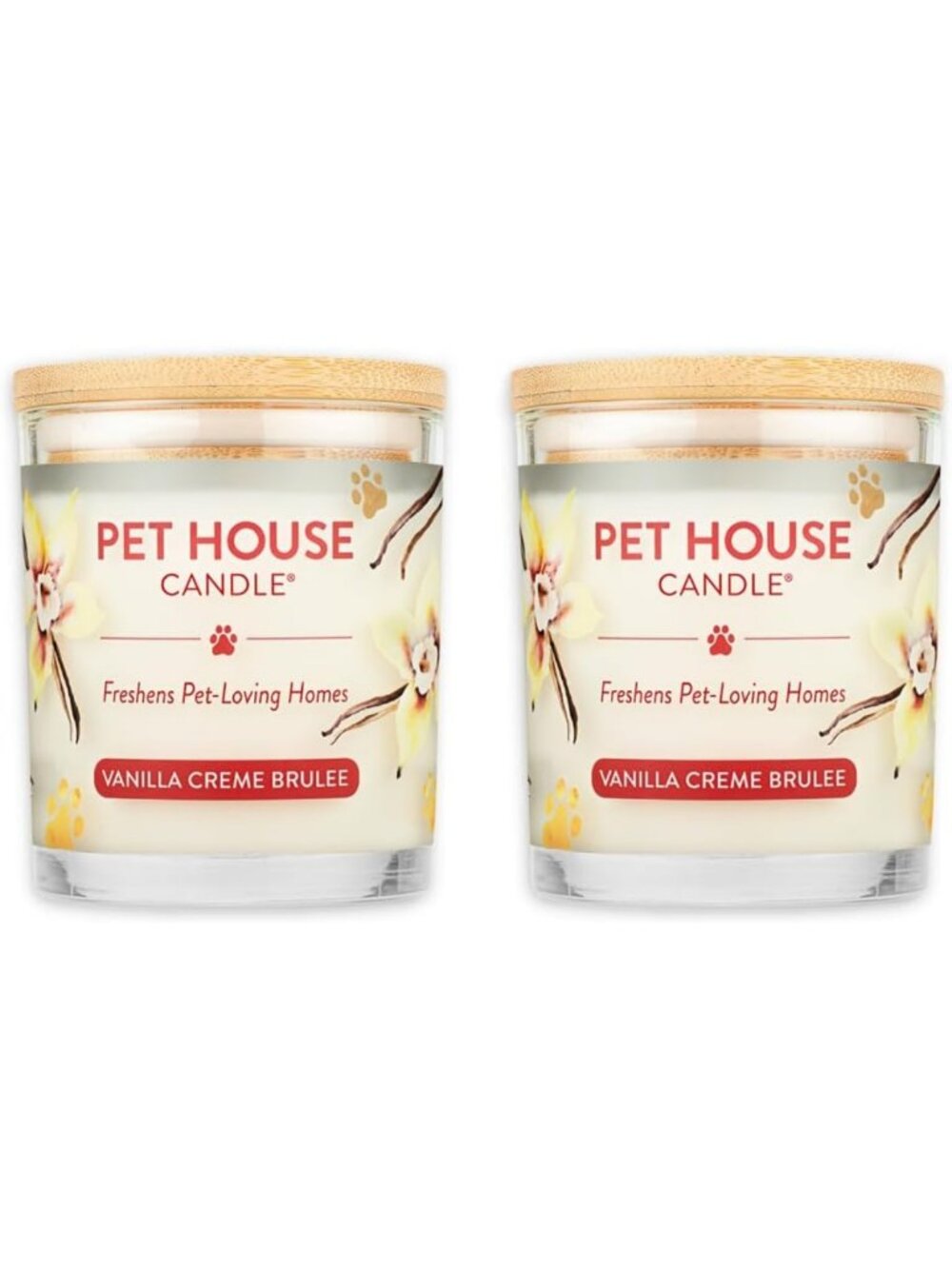 Vanilla Crème Brulee Scented Candle Set | Plant-Based Wax | Pet-Friendly Home